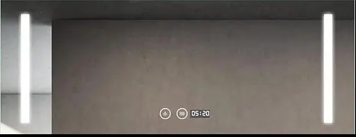 Дзеркало Dusel DE-M1041 75x120 з годинником, Білий - фото 1