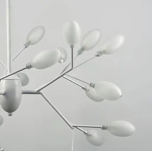 Стельова люстра в білому кольорі з пелюстками | Арт. H 908/27 WT | Line F - фото 5