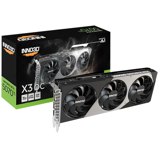 Відеокарта GeForce RTX5070 Ti 16GB Inno3D X3 OC (N507T3-16D7X-176068N)