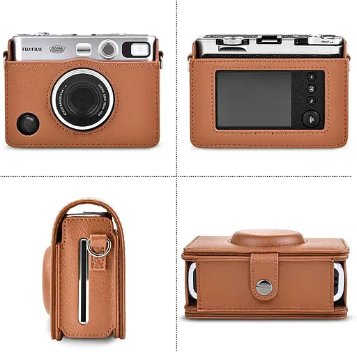 Чехол для фотоаппарата Fujifilm Instax Mini EVO коричневый - фото 4