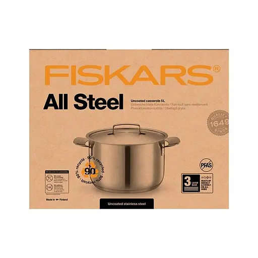 Каструля Fiskars All Steel матова 5 л (1064752) - фото 8