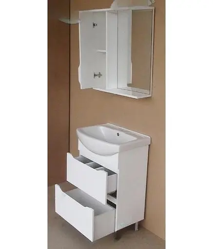 Тумба підлогова ПіК Альба Т8 з раковиною Cersanit Cersania 65 см Білий 30412 - фото 7