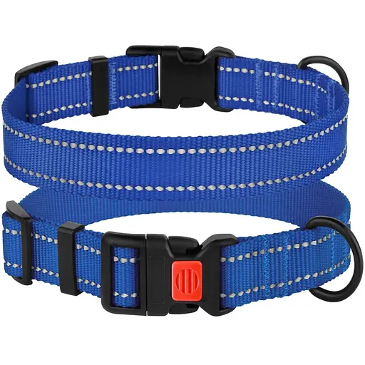 Нашийник для собак Barksi Active світловідбивний пластиковий фастекс 30-40х2 см синій - фото 3