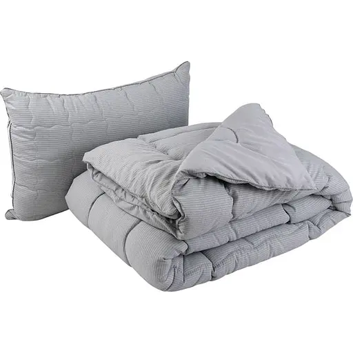 Уценка. Набор Руно Soft Line: одеяло 140х205 см + подушка 50х70 см серый (924.52_Soft Line)