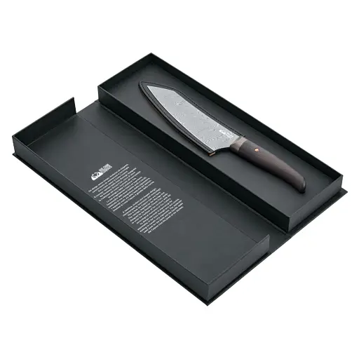 Нож кухонный Due Cigni "Coquus" Santoku Damask 180 мм - фото 2