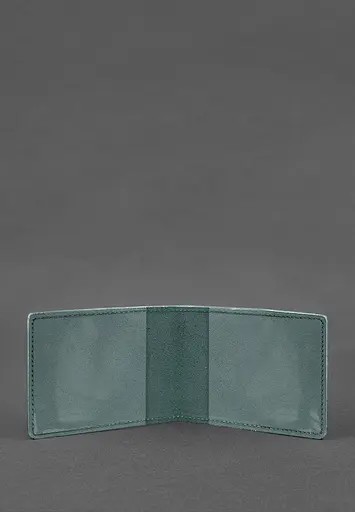 Кожаная обложка для разрешения на оружие зеленая - фото 3