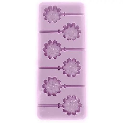 Силиконовая форма для леденцов и конфет на палочке "Цветок", Kitchen Master Розовый 87397 - фото 1