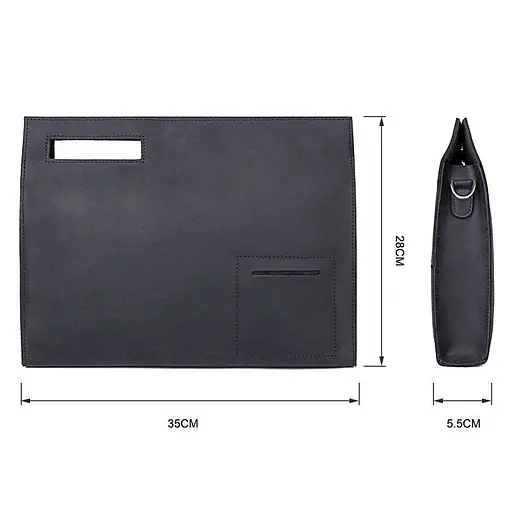 Кожаная мужская сумка через плечо John McDee 35х28х5.5 см sum0025814 - фото 10