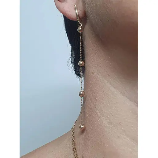 Золоті сережки-підвіски Favoritum. 210166 - фото 2