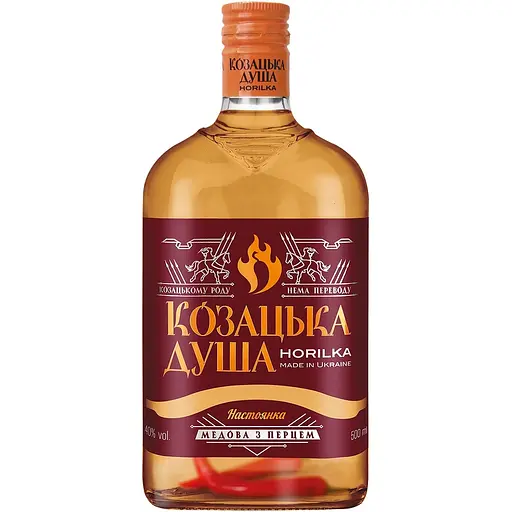 Настоянка Козацька душа Медова з перцем 40% 0.5 л