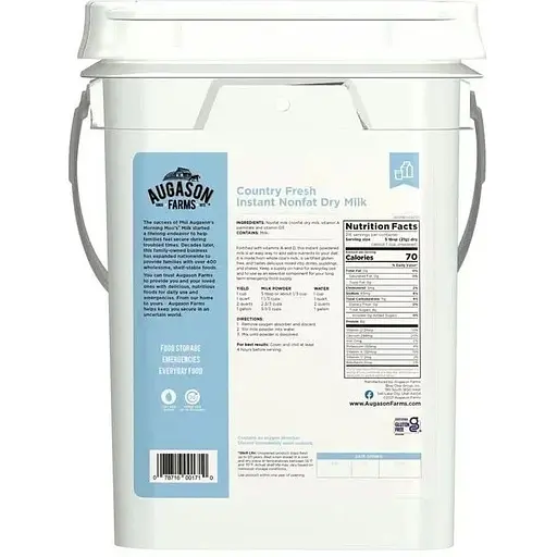 Молоко 100% натуральное обезжиренное сублимированное Augason Farms с большим сроком годности до 20 лет 216 порций - фото 2