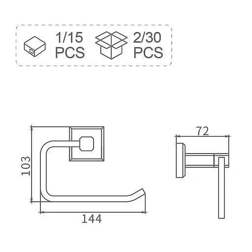 Бумагодержатель Gappo G3803-3 - фото 5
