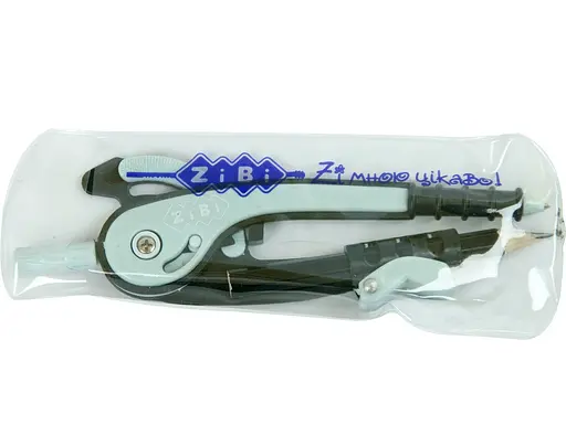 Циркуль ZB.5396-01 пластиковый со шкалой в блистере, черно-серый, SMART Line ZiBi (4823078922496) - фото 3