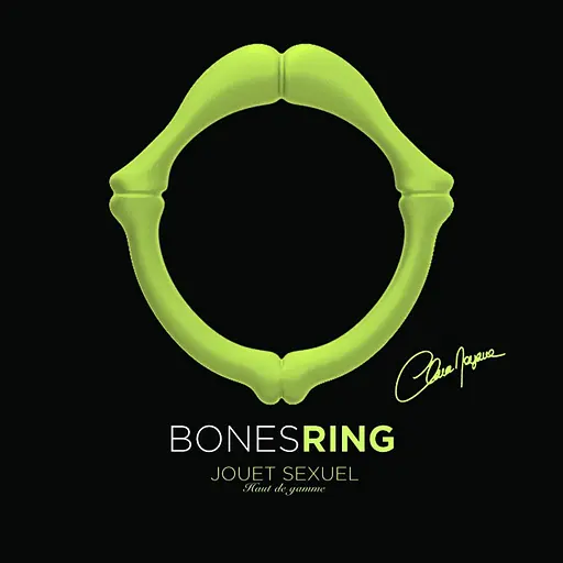 Эрекционное кольцо Clara Morgane Bones Ring Phosphorescent 2.8 см (зеленый) - фото 2