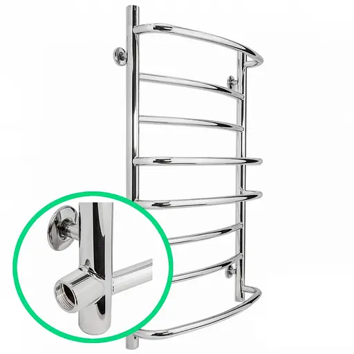 Водяна рушникосушка Laris Євромікс П8 500x800 бокове підключення 71207368, Хром - фото 1