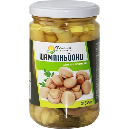 Шампіньйони Домашні продукти мариновані цілі 314 г