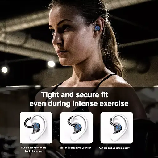Бездротові спортивні Bluetooth навушники TWS Q25 Pro водонепроникні з сенсорами і мікрофоном Чорні - фото 10