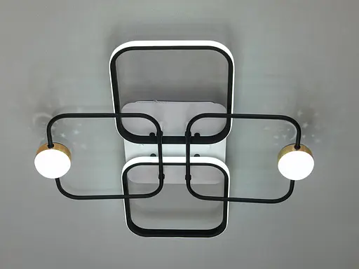 Современная потолочная светодиодная люстра с пультом, 55Вт, белый. - фото 2