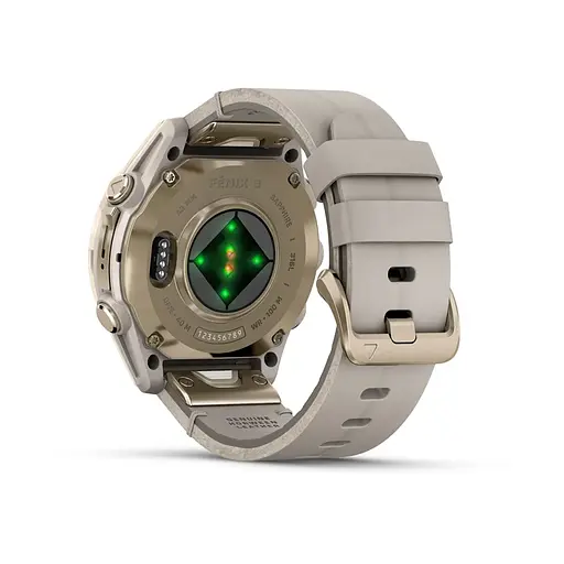 Смарт-годинник Garmin Fenix 8 43 мм AMOLED Сапфір Туманно-сірий/М'яке золото з шкіряним ремінцем QuickFit 20 мм - фото 3