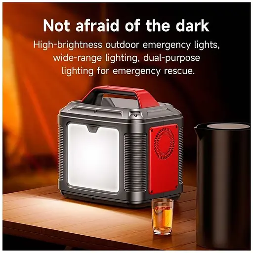 Портативная электростанция Hoco DB28, 80000 mAh, 300W, 3USB, Type-C, AC, PD, QC, black - фото 9