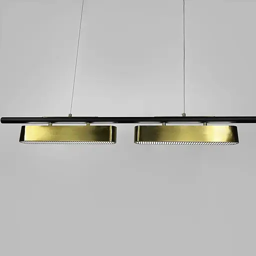 Удлиненный светильник на 2 латунных модуля длиной 100 см | Ст. NO6-1000 Line F - фото 5