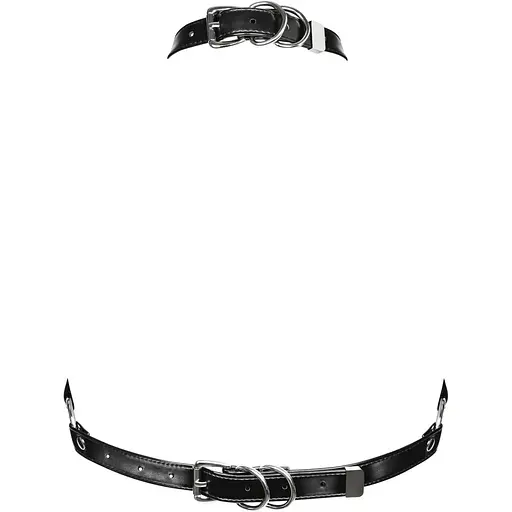 Портупея на груди Obsessive A740 harness Black O/S, штучна шкіра - фото 2