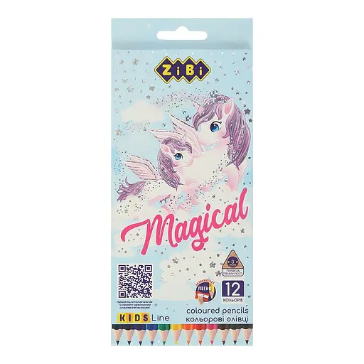 Олівці кольорові Kids Line Магія, 12 кольорів
