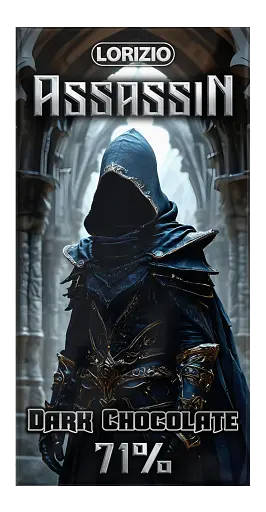 Шоколад чорний Lorizio 71 % "ASSASSIN" 100 г - фото 1