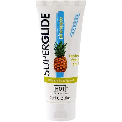 Лубрикант на водній основі Hot Edibles Superglide Lube ананас 75 мл