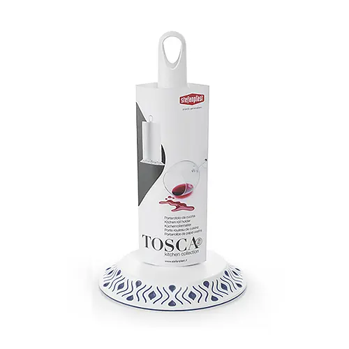 Держатель бумажных полотенец TOSCA бело-синий (55301)