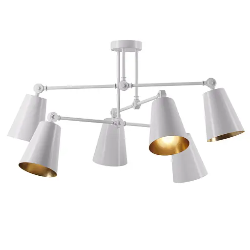 Люстра "Sia V6" PikArt арт. 5648 Золотий/білий - фото 1