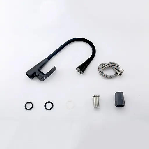 Смеситель для кухни Frap F4471-6 с гибким изливом Черный матовый - фото 5