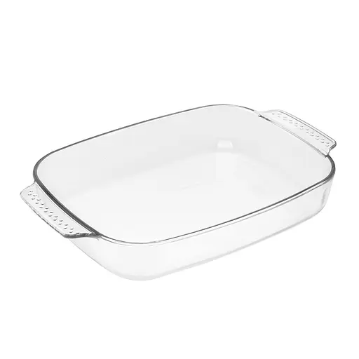 Набір деко прямокутних форми з жароміцного скла для запікання з ручками 3.1 л 2.5 л 1.8 л, Ristal Прозорий 86981 - фото 2