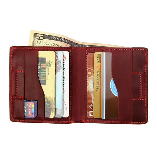 Кожаный мужской кошелек Grande Pelle 10х10х2.5 см. nsa0001214 - фото 2