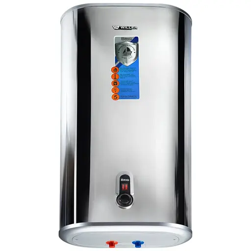 Водонагреватель Willer Brig Mirror, 2 кВт, сухой ТЭН, 80 л, прямоугольный, вертикальный, зеркальный (IV80DR) - фото 1