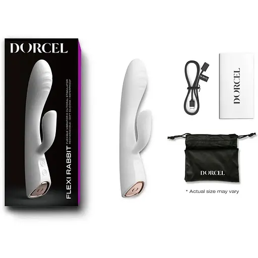 Вибратор-кролик с подогревом Dorcel Flexi Rabbit White гибкий ствол - фото 8