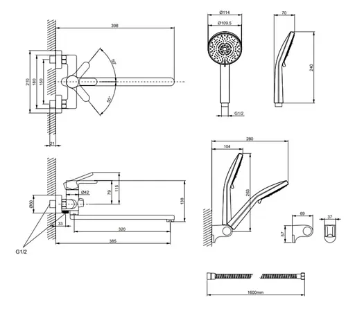 Смеситель для ванны Lidz Astra 005 LDAST005CRM48088 - фото 10