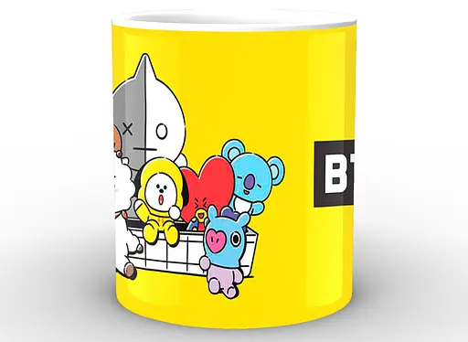 Кружка GeekLand БТ21 на жовтому тлі BT21 BTS 02.46 - фото 2