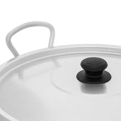 Кастрюля сферическая матовая алюминиевая с крышкой 8 л, Interos Серый 86996 - фото 2