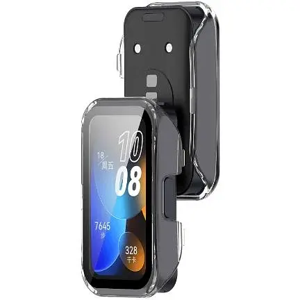 Чехол-накладка DK для Huawei Band 8 / 9 Пластик Gloss Glass Full Cover (016251) (clear) - фото 2