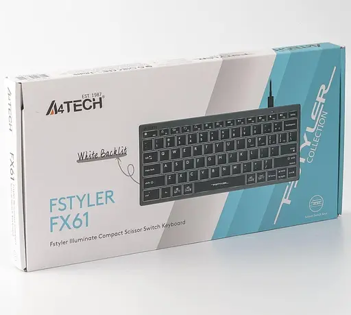 Клавіатура A4Tech FX61 USB Grey (FX61 USB Grey) - фото 5