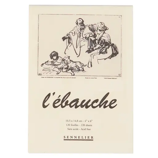 Блокнот склейка для эскизов и эскизов Ebauche Sennelier, 130 листов, 90 г/м, 10,5x14,8 см