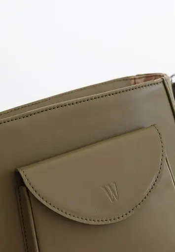 Жіноча шкіряна сумка Stella оливкова - фото 8