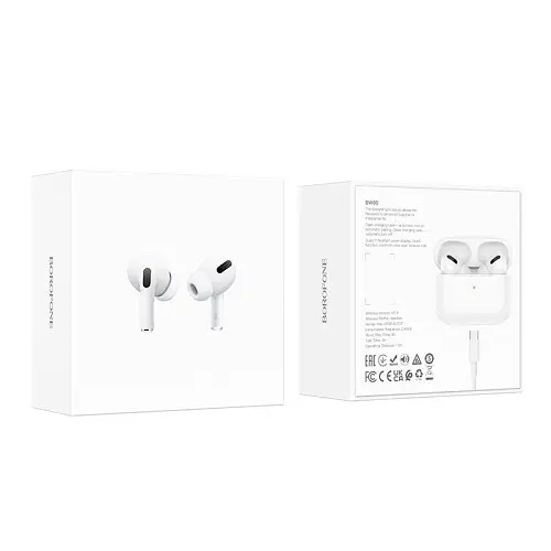 Наушники беспроводные Borofone BW80 True wireless stereo headset белые - фото 7