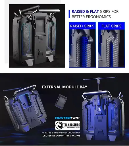 Пульт дистанционного управления RadioMaster TX16S MKII ELRS M2 16-канальный передатчик для БПЛА систем FPV черный (18772) - фото 8