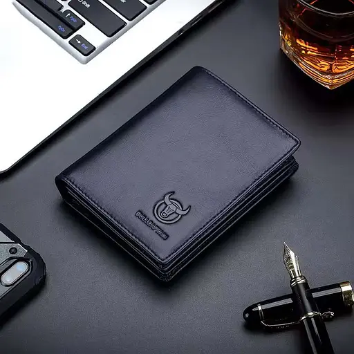 Мужской кожаный кошелек BULL 12х9.5х2.5 см acs0029249 - фото 2