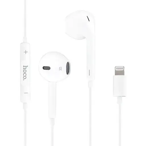 Проводные наушники Hoco M111 Primero digital headset Lightning, 1.2m, white