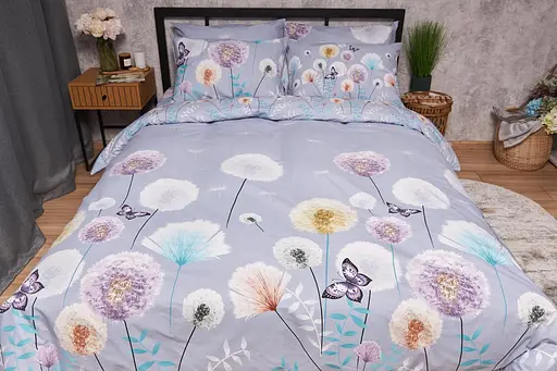 Комплект постельного белья Moon&Star Бязь Gold Люкс Dandelion Dreams семейный 160х220х2 наволочки 2х40х60 - фото 3