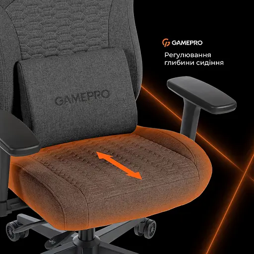 Геймерское кресло GamePro GC760DG Fabric Dark Gray [148902] - фото 12