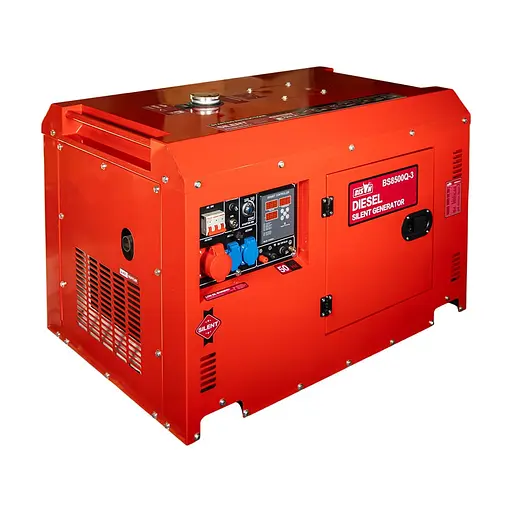 Генератор дизельный трехфазный 6 кВт Bison BS8500Q-3 (41-00413) - фото 6